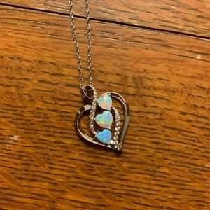 Lab created heart opal.